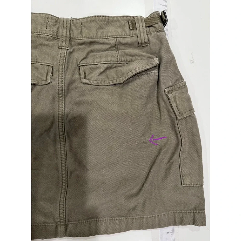 TNA Aritzia Surplus Division Cargo Mini Skirt Olive Green Utility Size 2